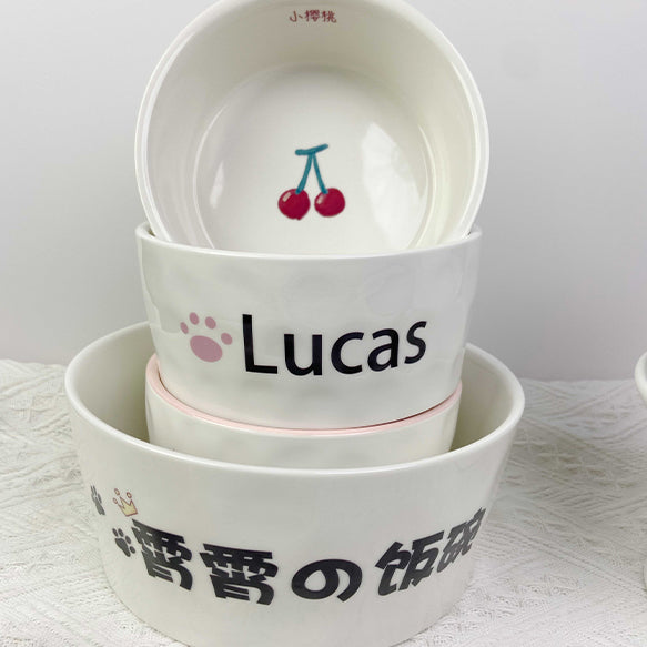 カスタム ペットフードボウル オリジナル ✨ 猫用 犬用 食器 ペット 名前 用品