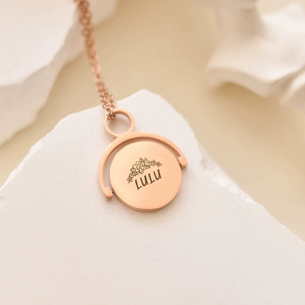 【ペットネックレス】ペット用品 猫・犬用ネックレス用品 カスタム可能で写真を入れられ 回転可能