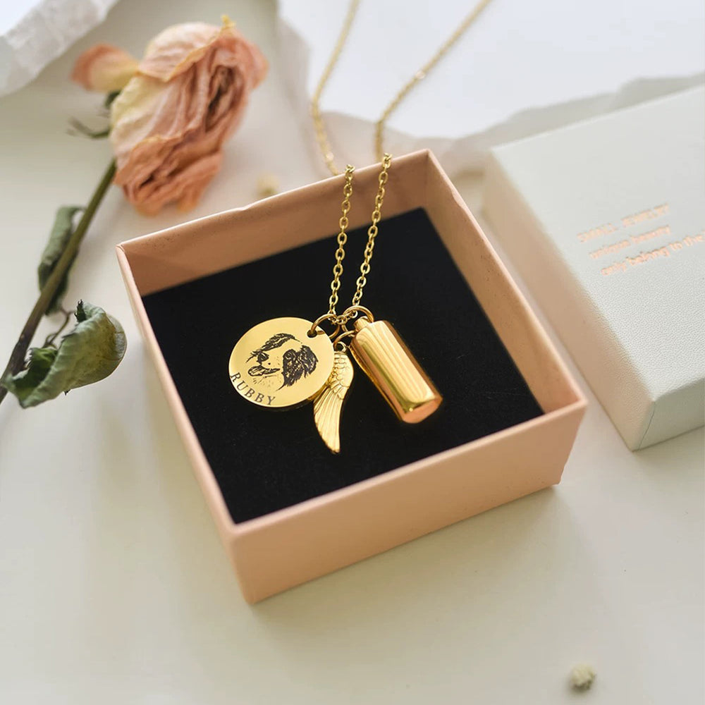 【遺骨ネックレス】ペットネックレス カスタマイズ 猫・犬 用品 記念品 世界に一つ