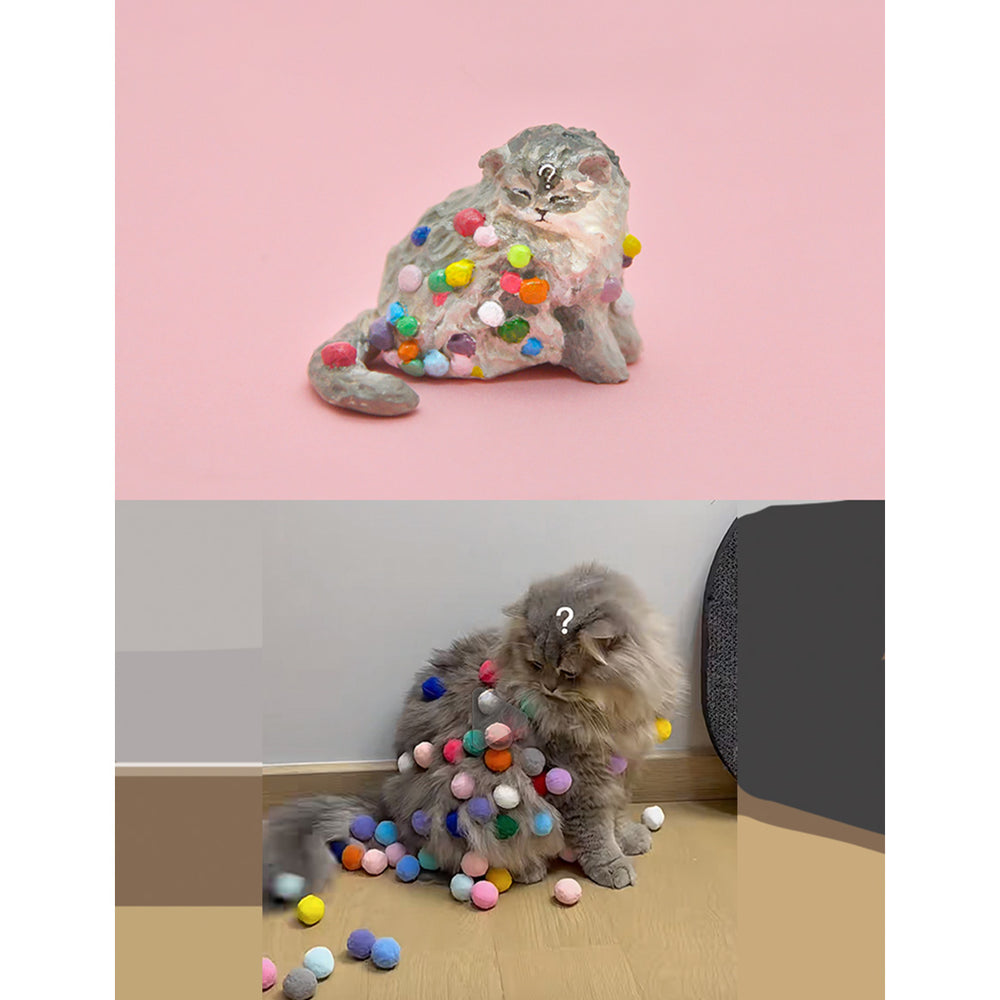 ｜デスクアクセサリー｜ペットの置物 手作り 猫や犬 可愛くて精巧なギフト 世界に一つだけのカスタム