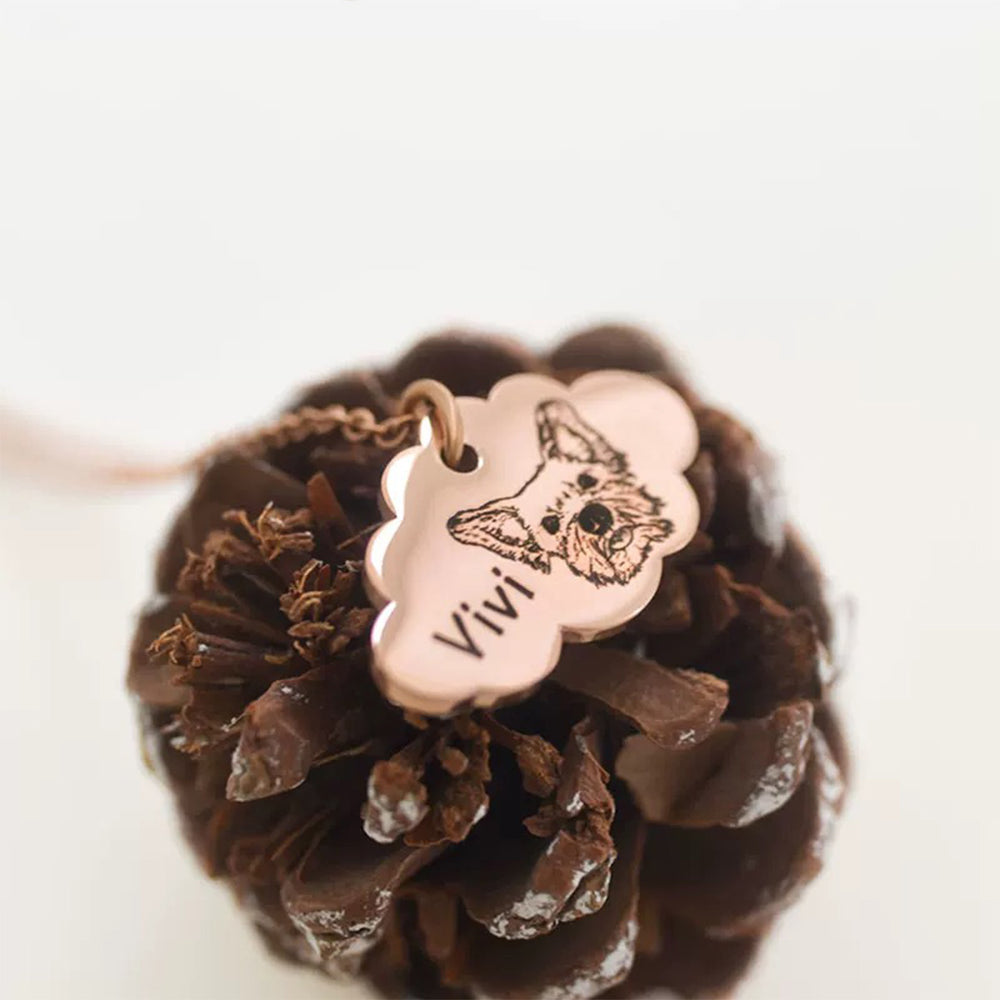 「カスタムネックレス」オリジナルデザイン 猫犬 写真カスタム ギフト 精巧 記念日 ネックレス