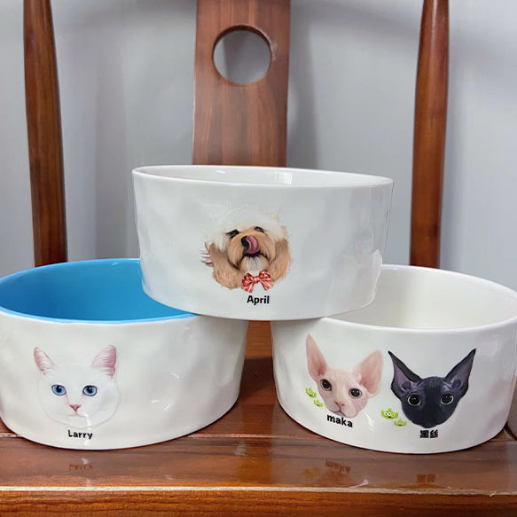カスタム ペットフードボウル オリジナル ✨ 猫用 犬用 食器 ペット 名前 用品