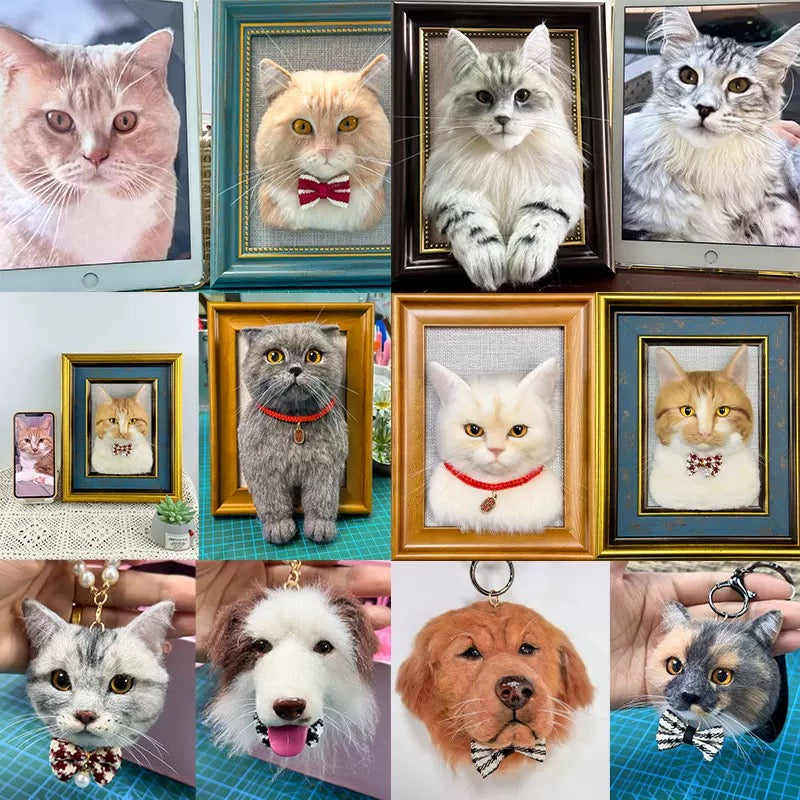 ペットフェルトフォトフレームカスタム｜手作り｜素敵なギフト｜ペットの記念