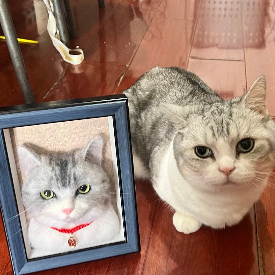 ペットフェルトフォトフレームカスタム｜手作り｜素敵なギフト｜ペットの記念