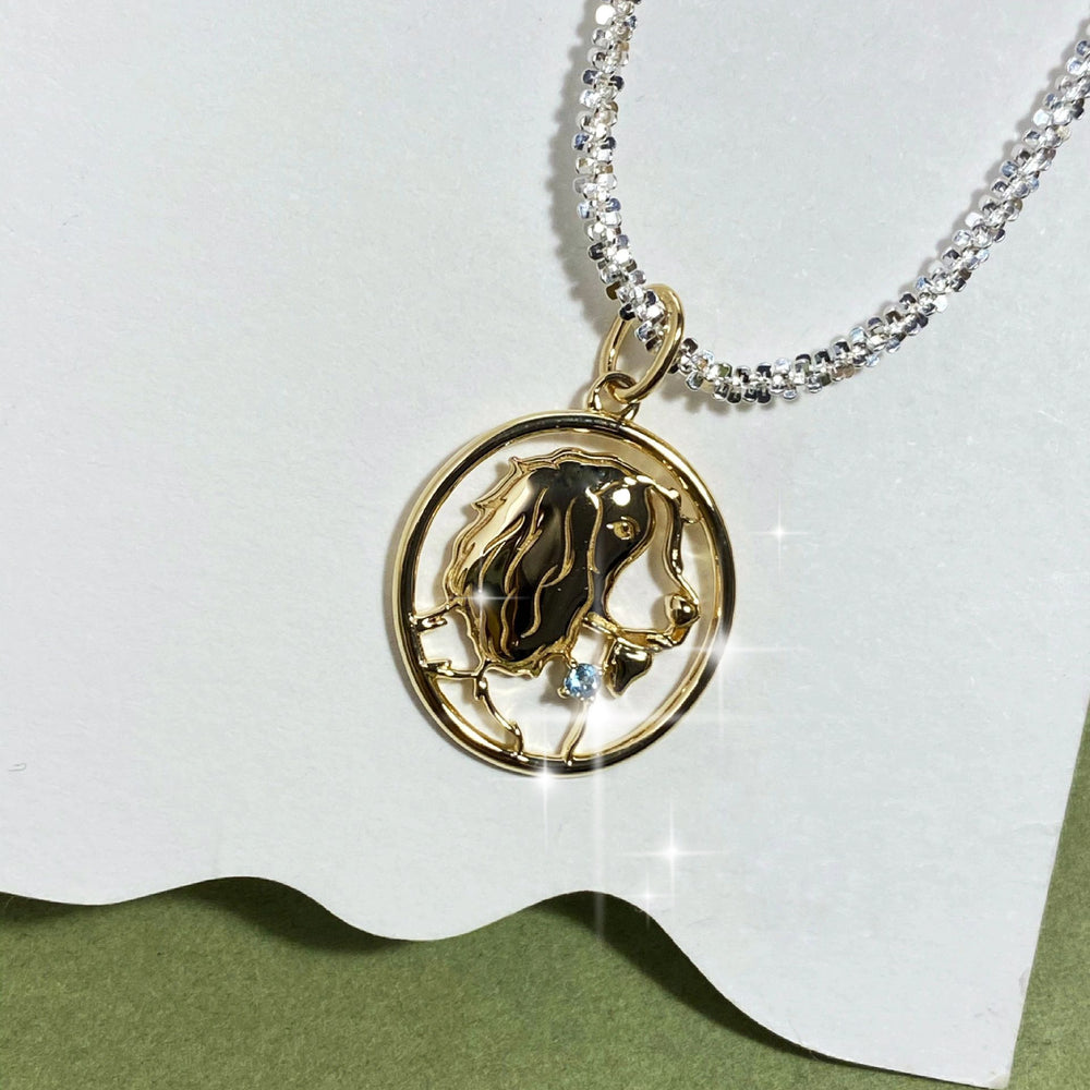 犬や猫などのペット写真で世界にひとつの素敵なネックレス#2♡誕生石♡世界に一つ！