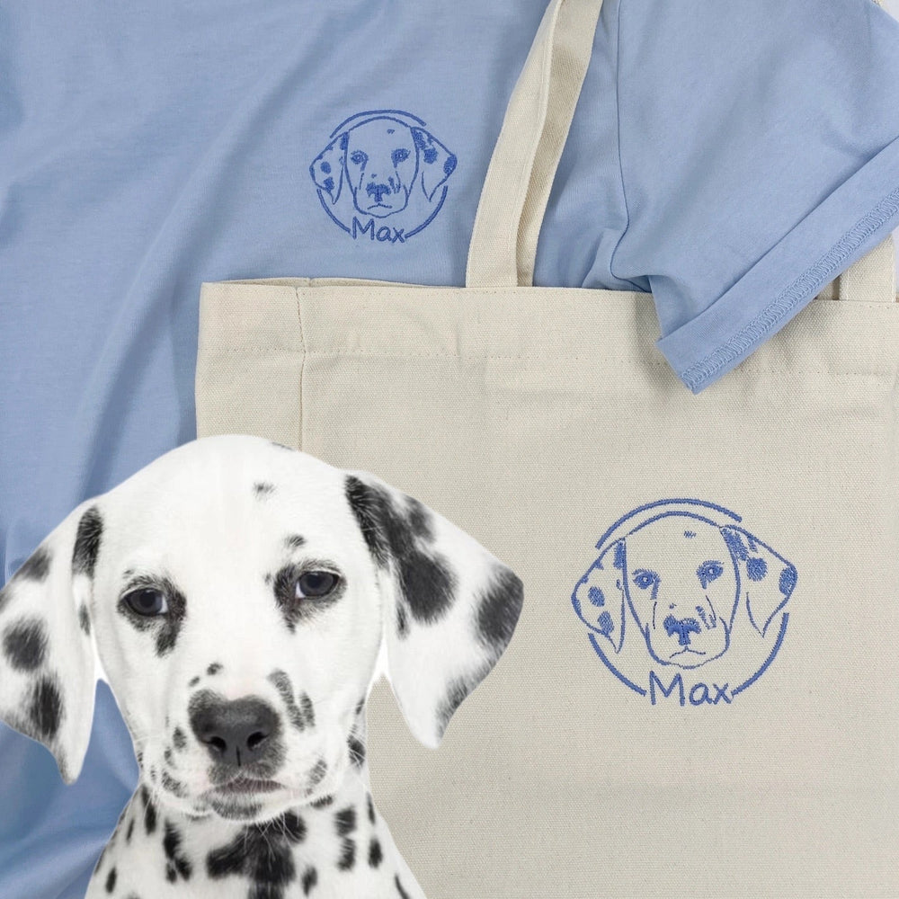 うちの子・ペットの写真でつくる定番刺繍Tシャツ XS〜3XL いつでも一緒♪