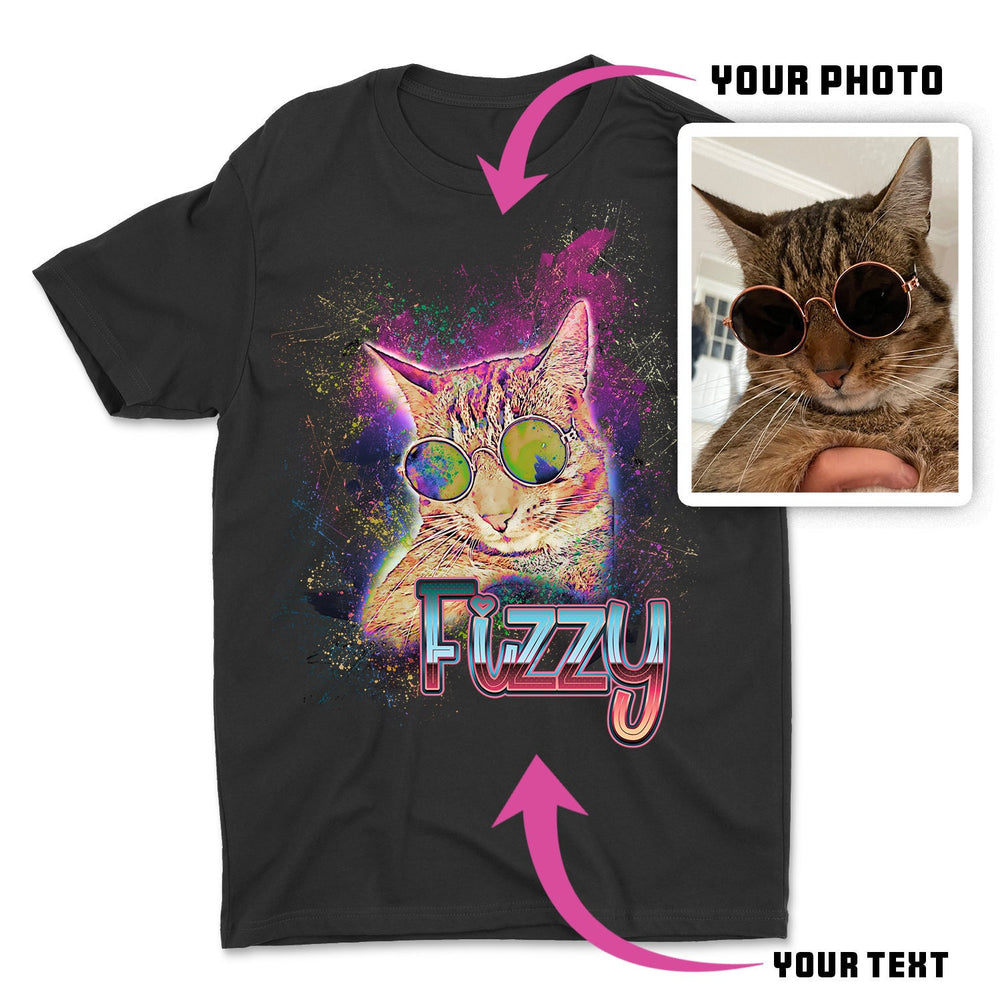 うちの子・ペットの写真でつくる定番お名前Tシャツ XS〜3XL いつでも一緒♪