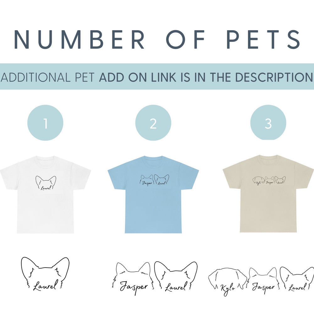 うちの子・ペットの写真でつくる定番耳Tシャツ XS〜3XL いつでも一緒♪