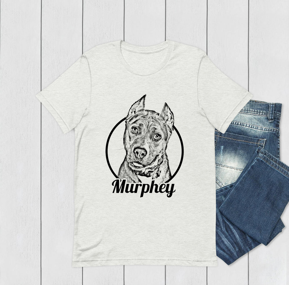 うちの子・ペットの写真でつくる定番お名前Tシャツ XS〜3XL いつでも一緒♪