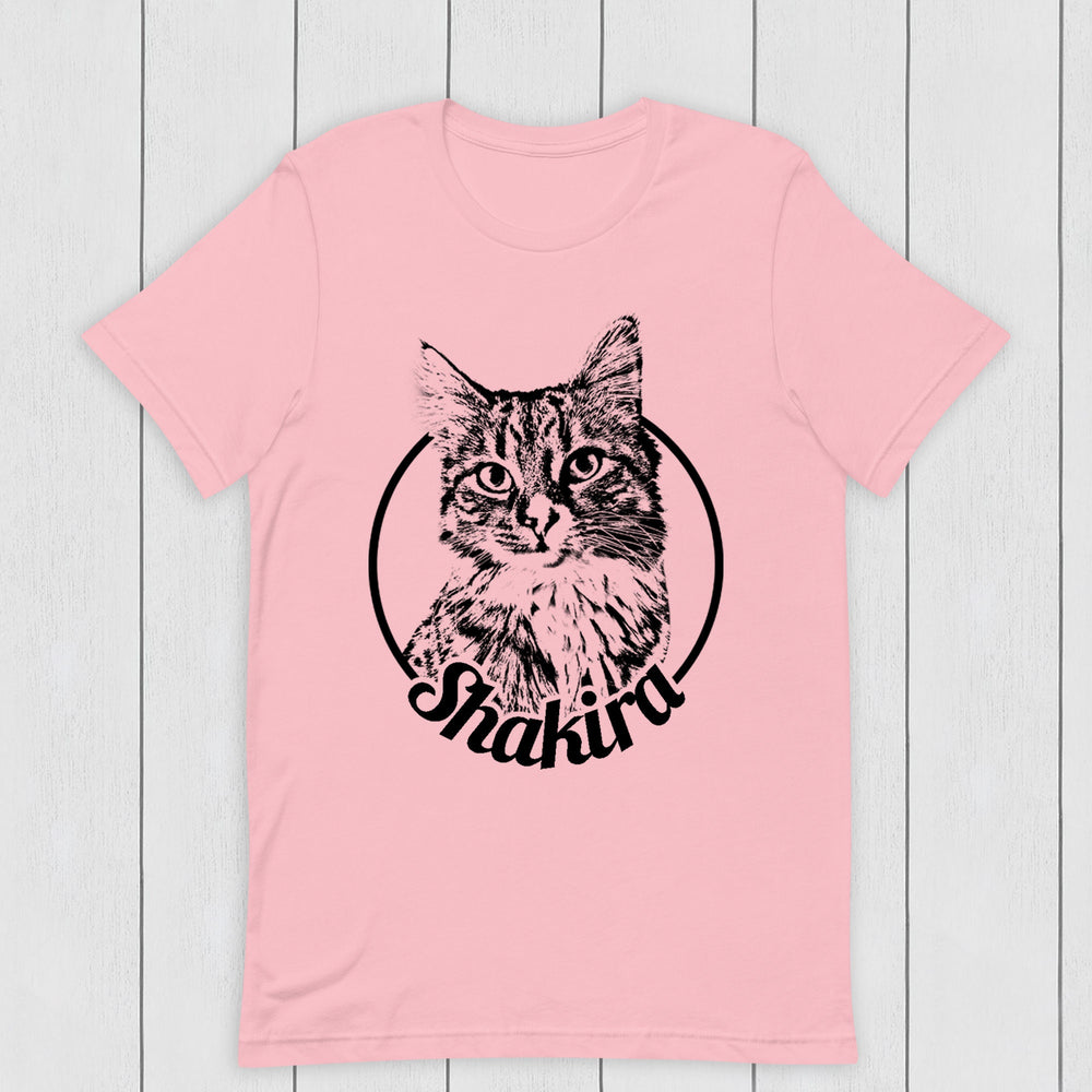 うちの子・ペットの写真でつくる定番お名前Tシャツ XS〜3XL いつでも一緒♪