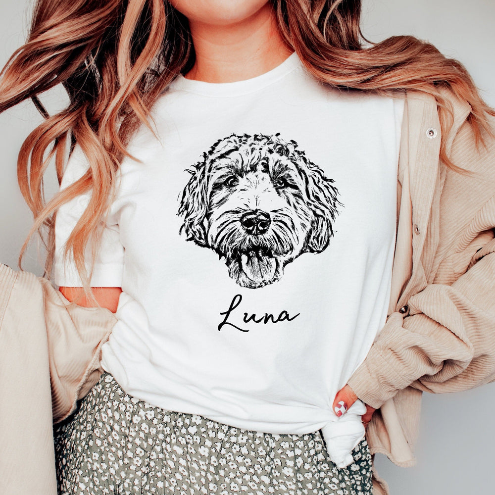 うちの子・ペットの写真でつくる定番お名前Tシャツ XS〜3XL いつでも一緒♪