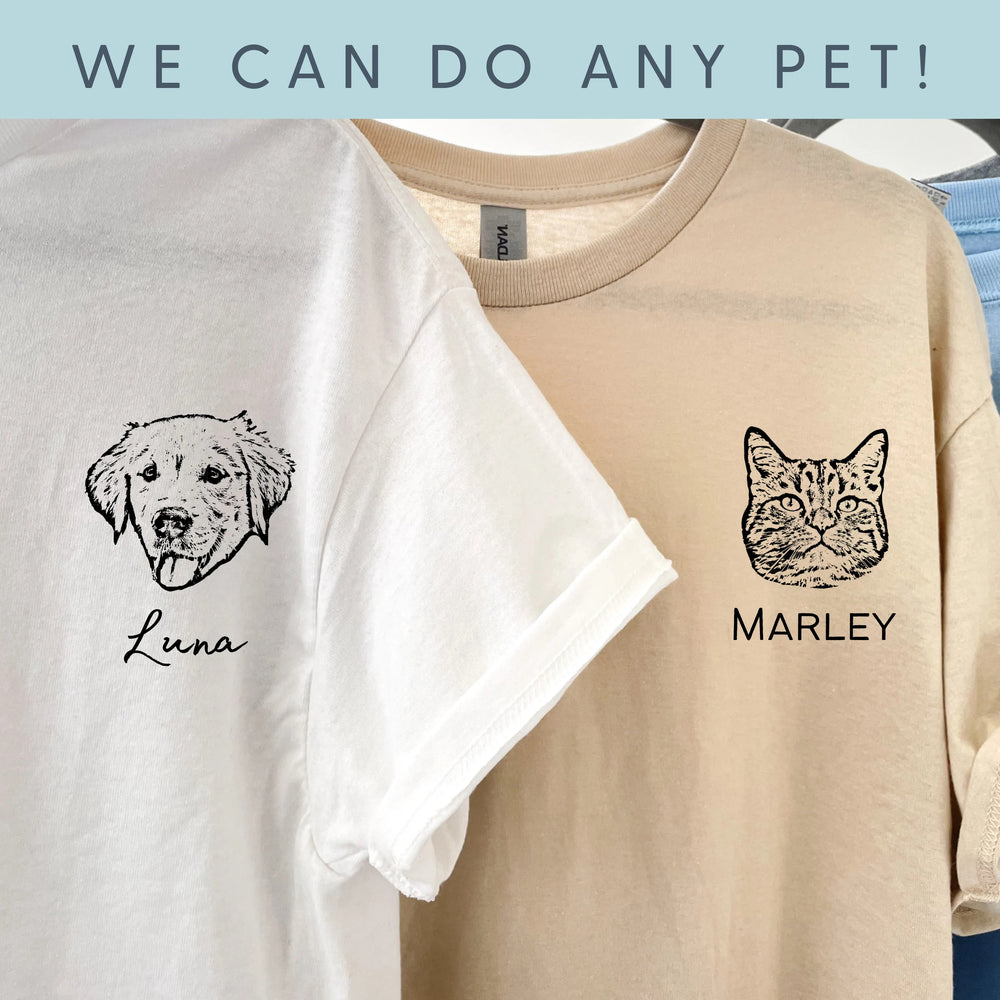 うちの子・ペットの写真でつくる定番お名前Tシャツ XS〜3XL いつでも一緒♪