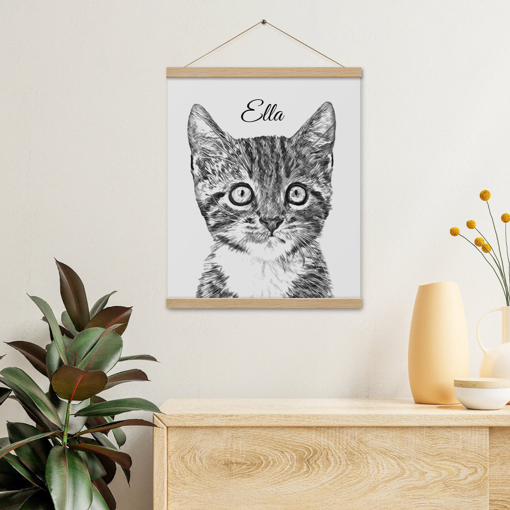 写真から♡ポートレートカスタムスケッチポスター 名前付き♪誕生日プレゼント・記念日・贈り物