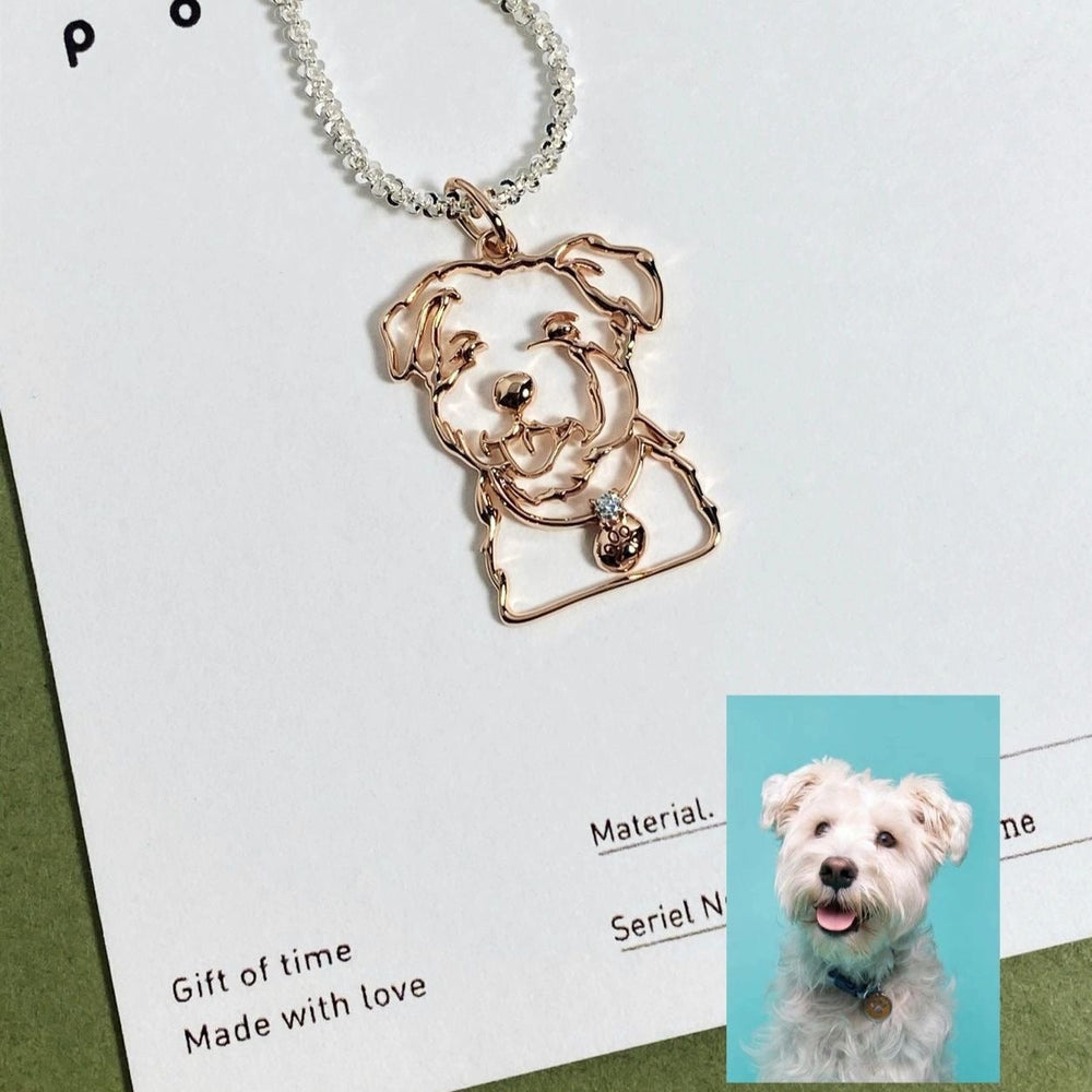 犬や猫などのペット写真で世界にひとつの素敵なネックレス♡誕生石♡世界に一つ！