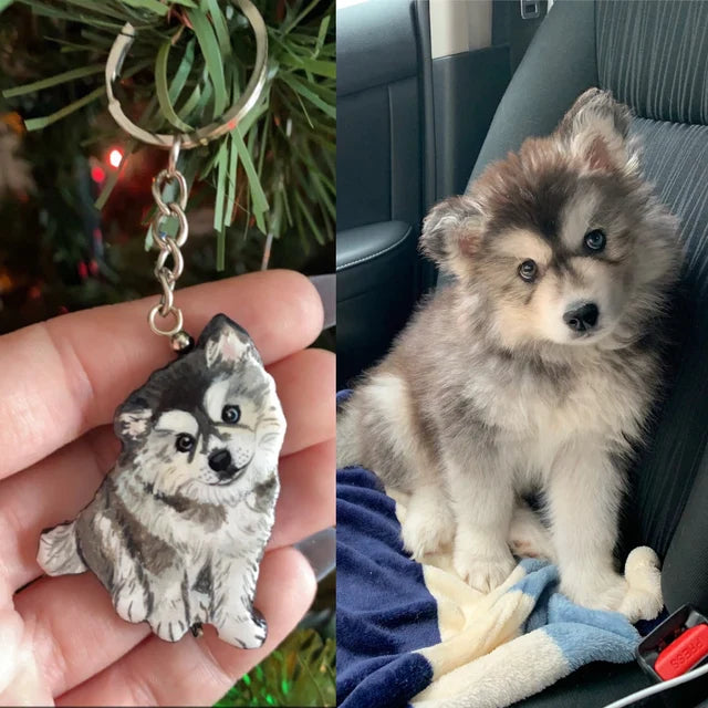 オリジナル似顔絵ペットキーチェーン