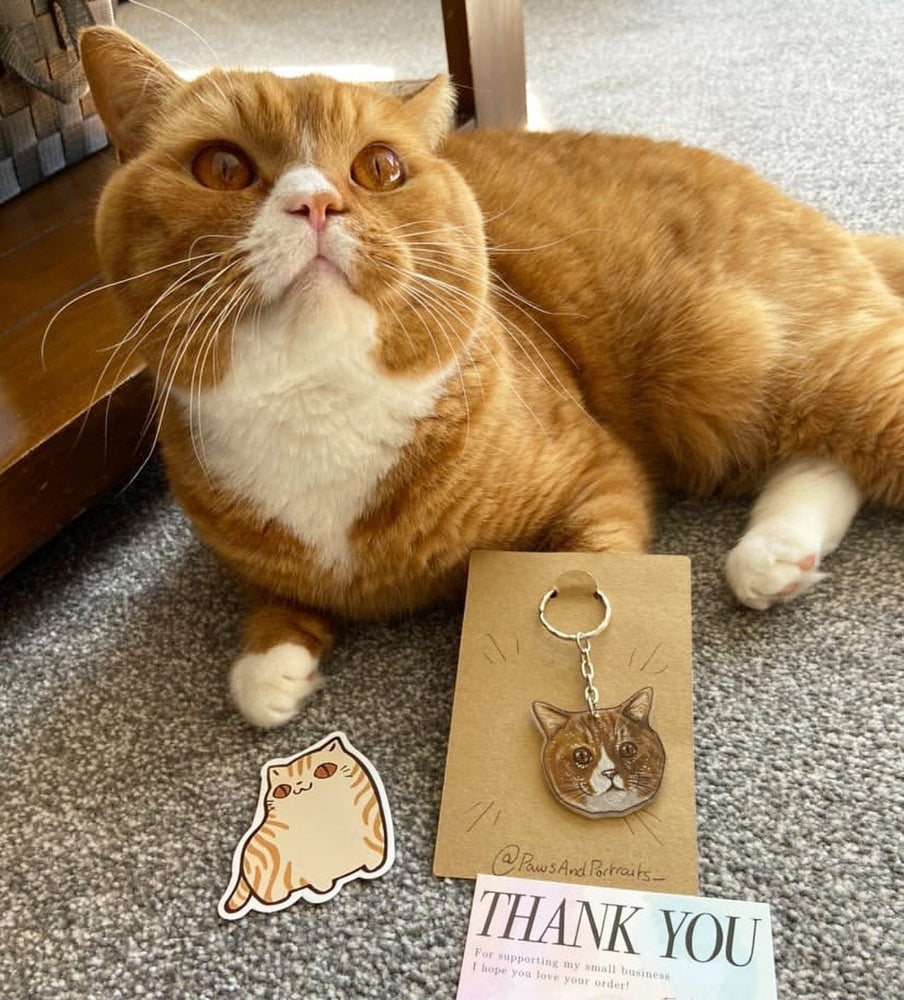 オリジナル似顔絵ペットキーチェーン - デザイン０２